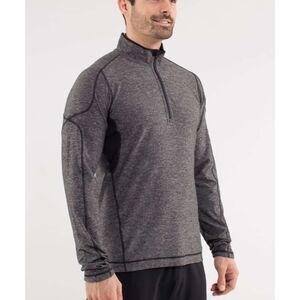 Lululemon Men's Surge Half Zip Heathered Black